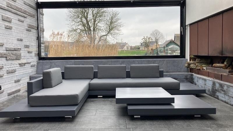 Luxe antraciet of witte loungesets IBIZA style, Tuin en Terras, Ophalen of Verzenden, Nieuw