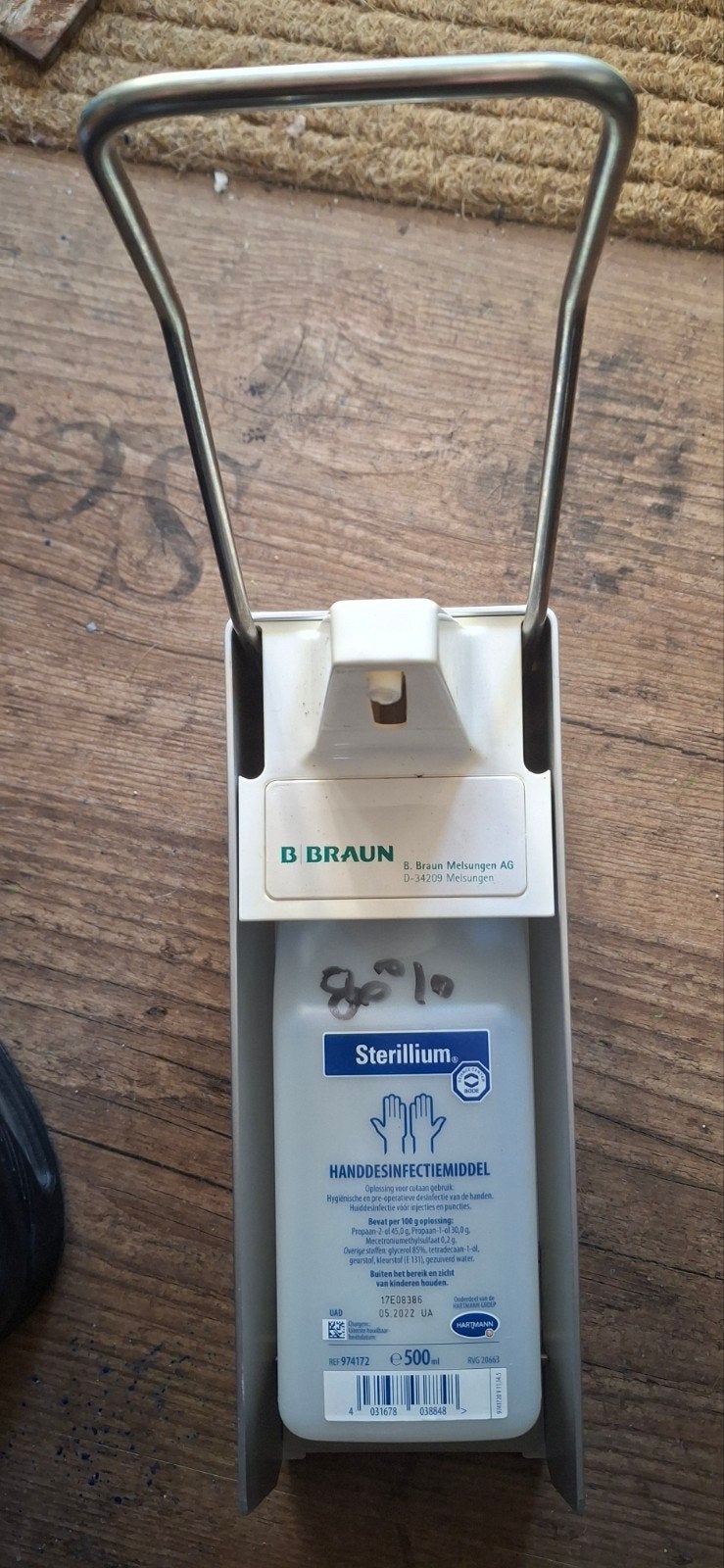 alcohol dispenser pomp met elleboog bediening, Ophalen of Verzenden, Zo goed als nieuw
