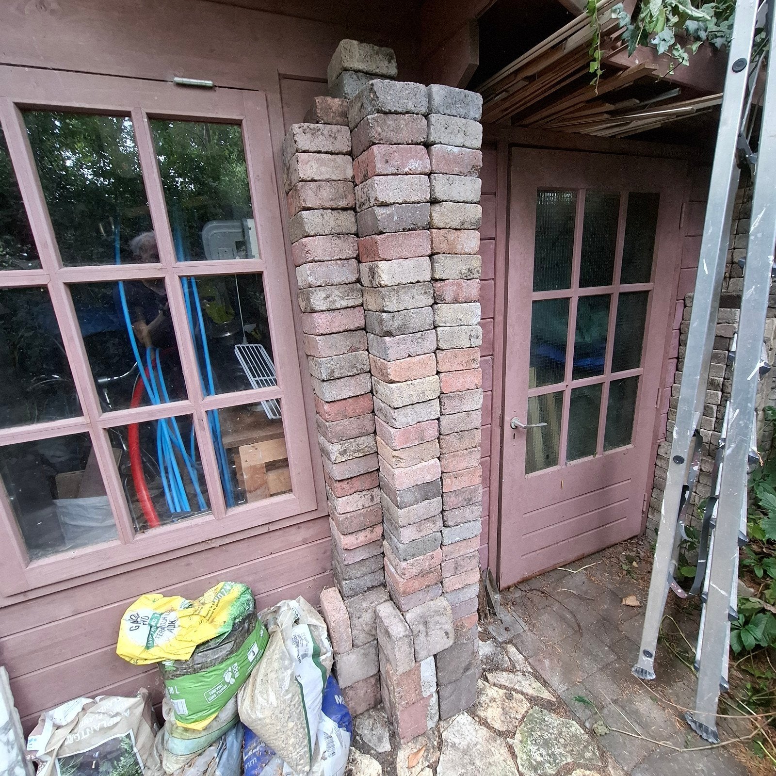 3 maten Koppelstones warme kleuren, zie foto's, Gebruikt, Schuur, Minder dan 200 cm, Zonder ramen