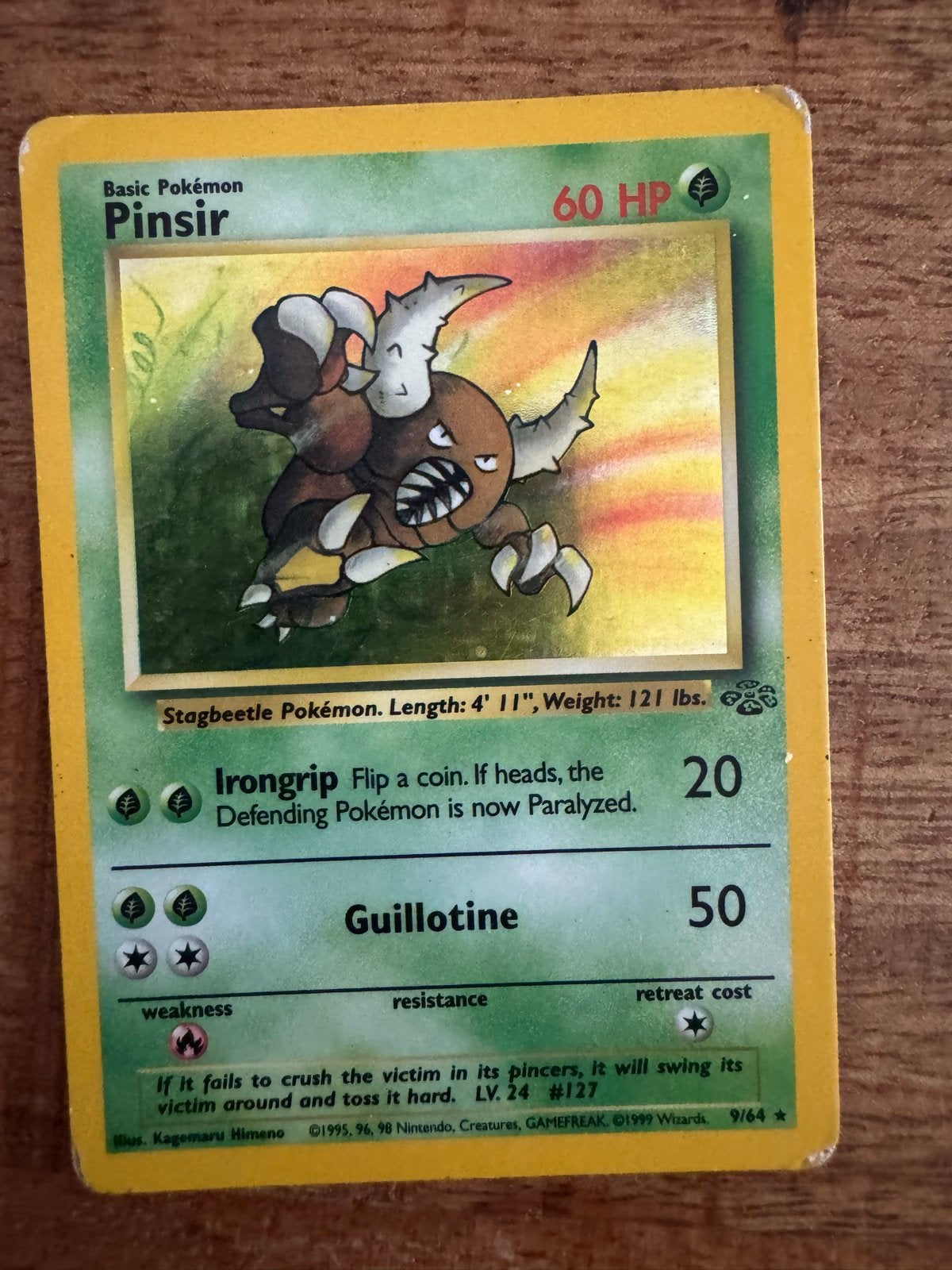 Pinsir Pokémon Kaart (Basis, 60 HP), Ophalen of Verzenden, Losse kaart