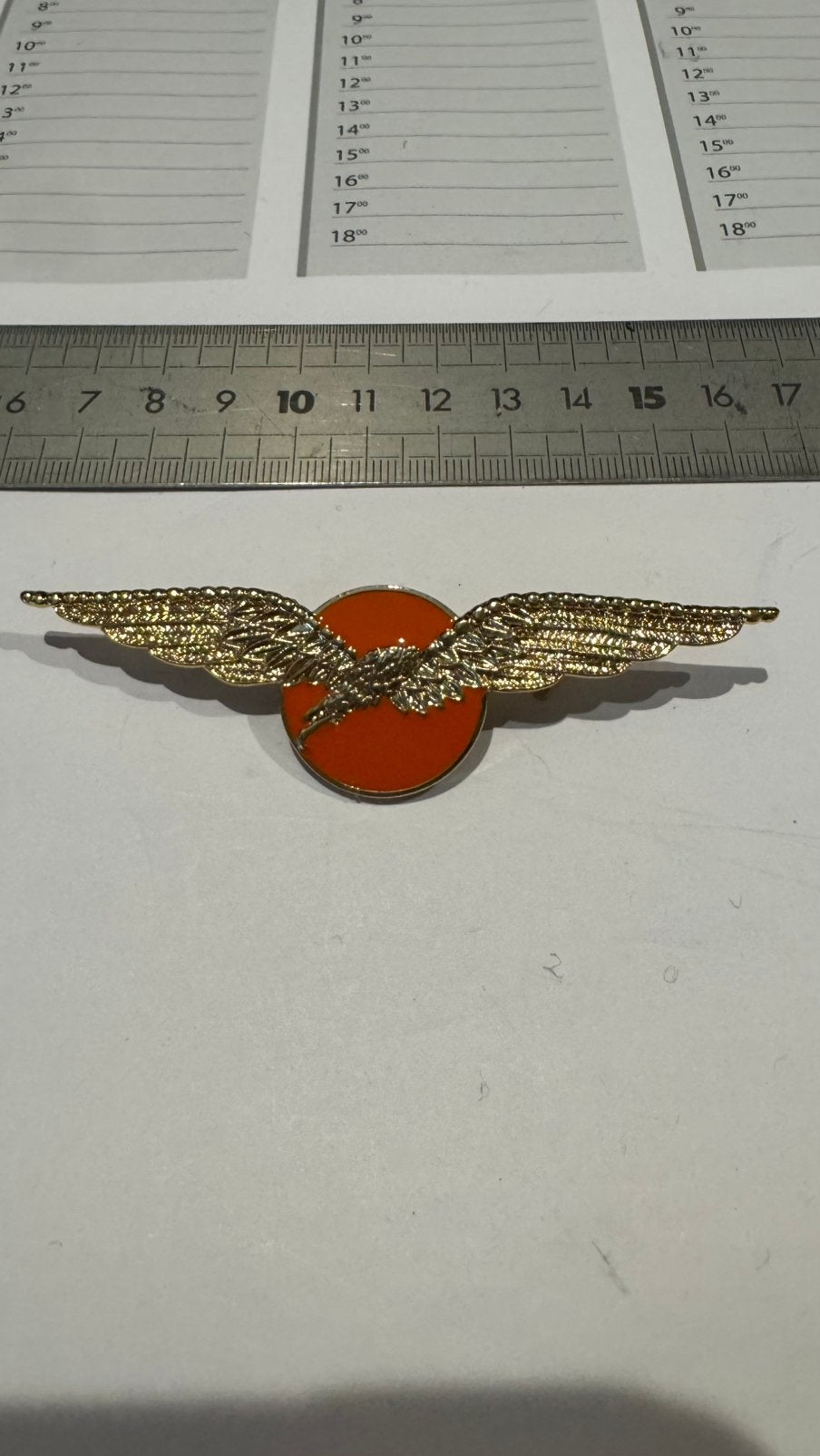 Vliegerwing MLD klu ander type nr 3, Ophalen of Verzenden, Luchtmacht, Nederland, Embleem of Badge