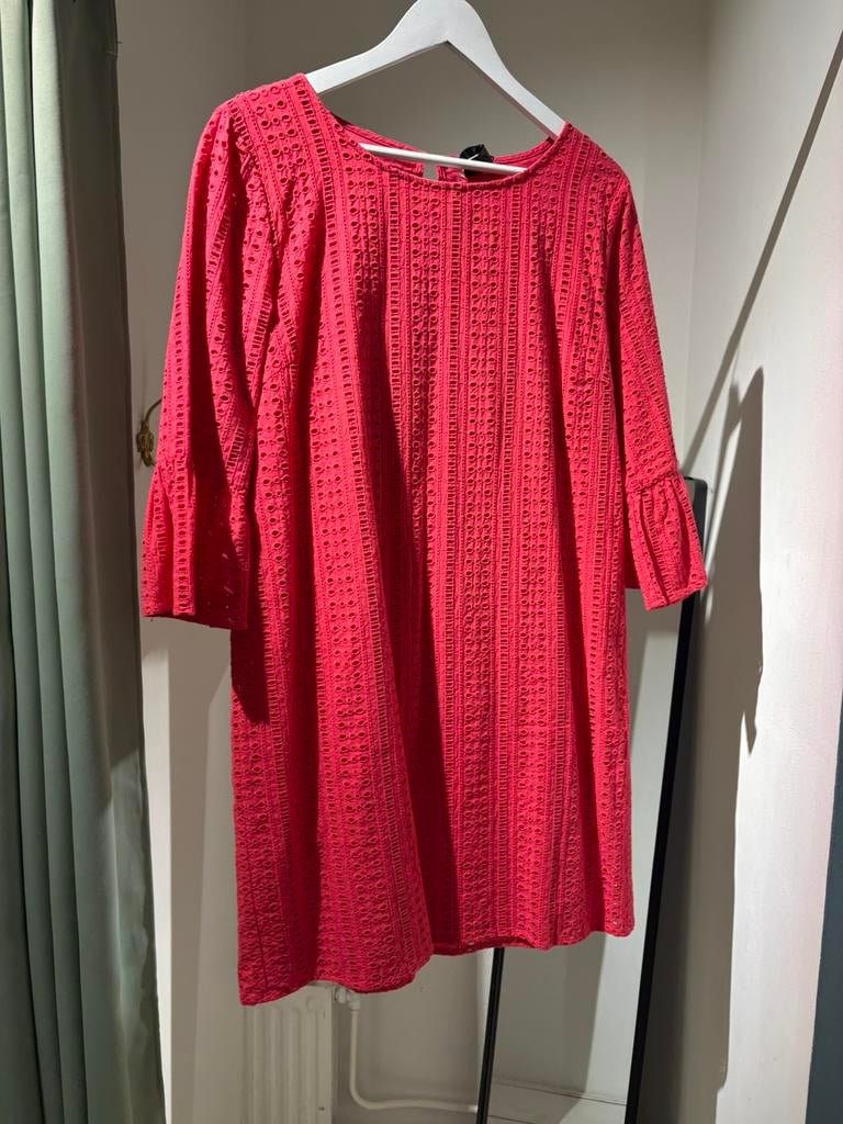 Josephine & Co jurk roze rood 44, Ophalen of Verzenden, Zo goed als nieuw, Maat 42/44 (L), Rood