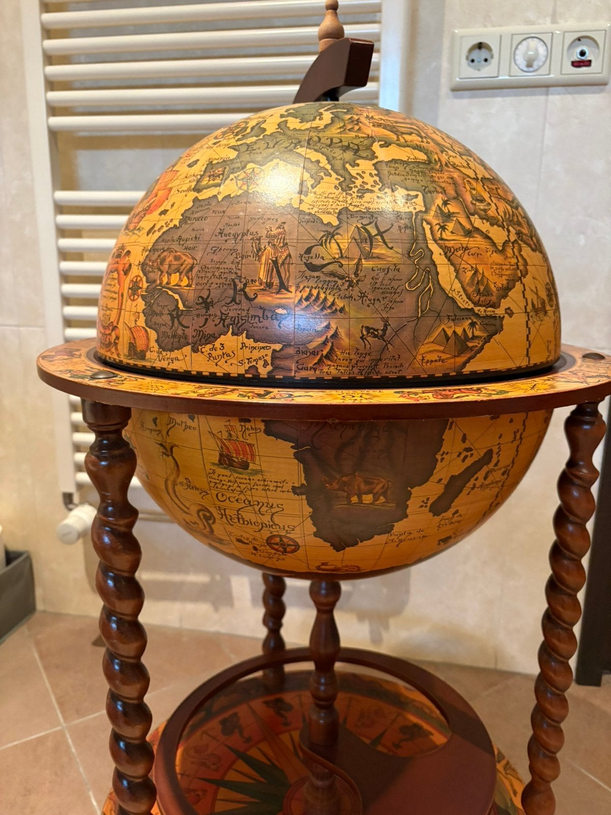 ITALIAANSE bar globe drank wereldbol barglobe globebar, Ophalen of Verzenden