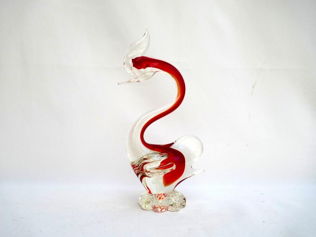 Murano glas - vogel - Italië  jaren 50/70, Verzamelen, Beelden en Beeldjes, Ophalen of Verzenden, Zo goed als nieuw, Dier