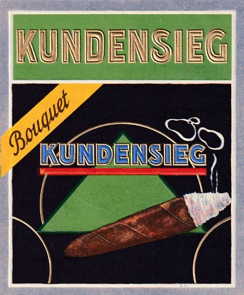 etiket   V  - 2504    , diverse sigarenbanden, Verzamelen, Ophalen of Verzenden, Zo goed als nieuw, Sigarenbandjes
