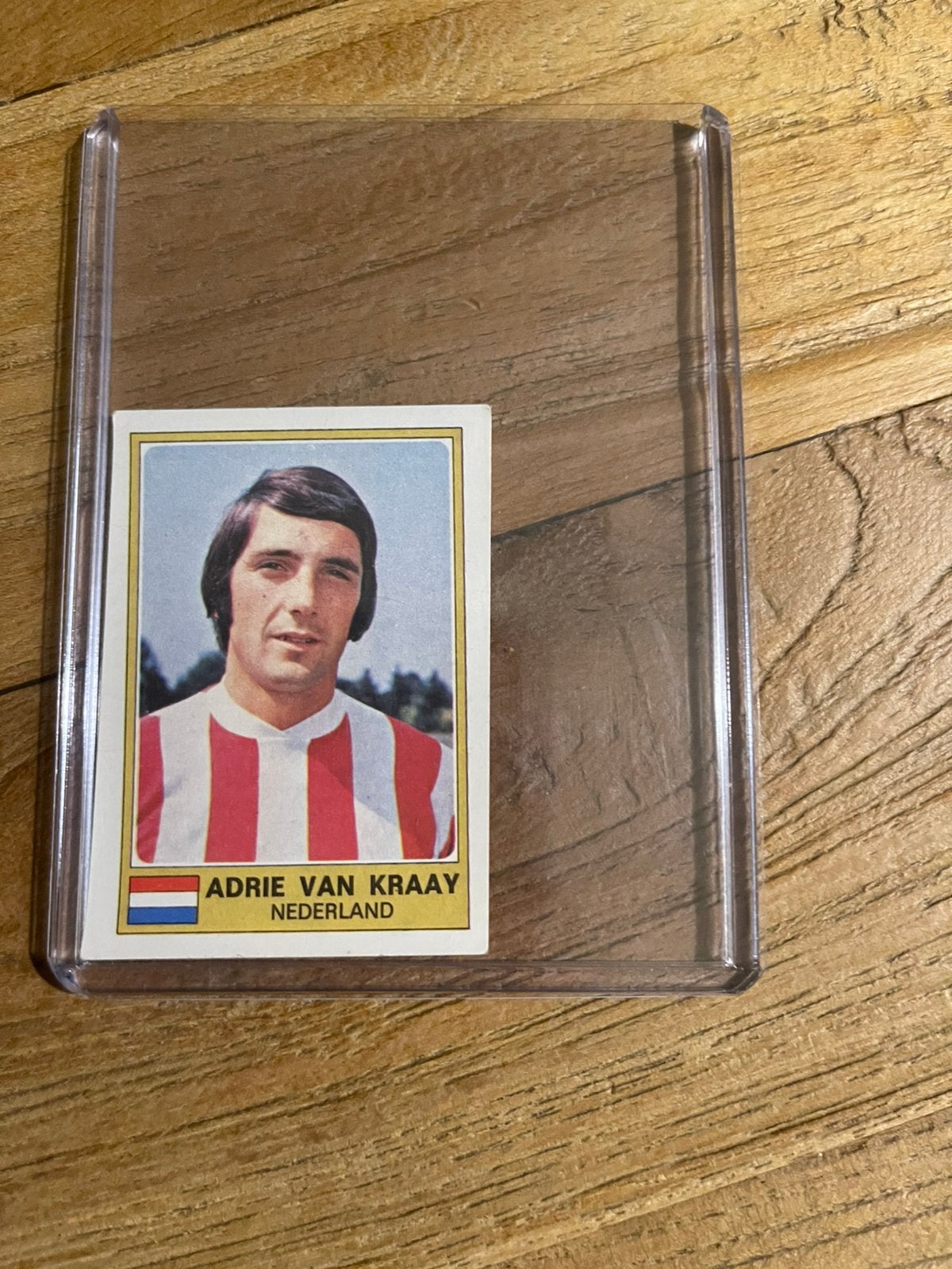Adrie van Kraay PSV Eindhoven Panini 1976 Euro Football, Ophalen of Verzenden, Zo goed als nieuw, Sticker