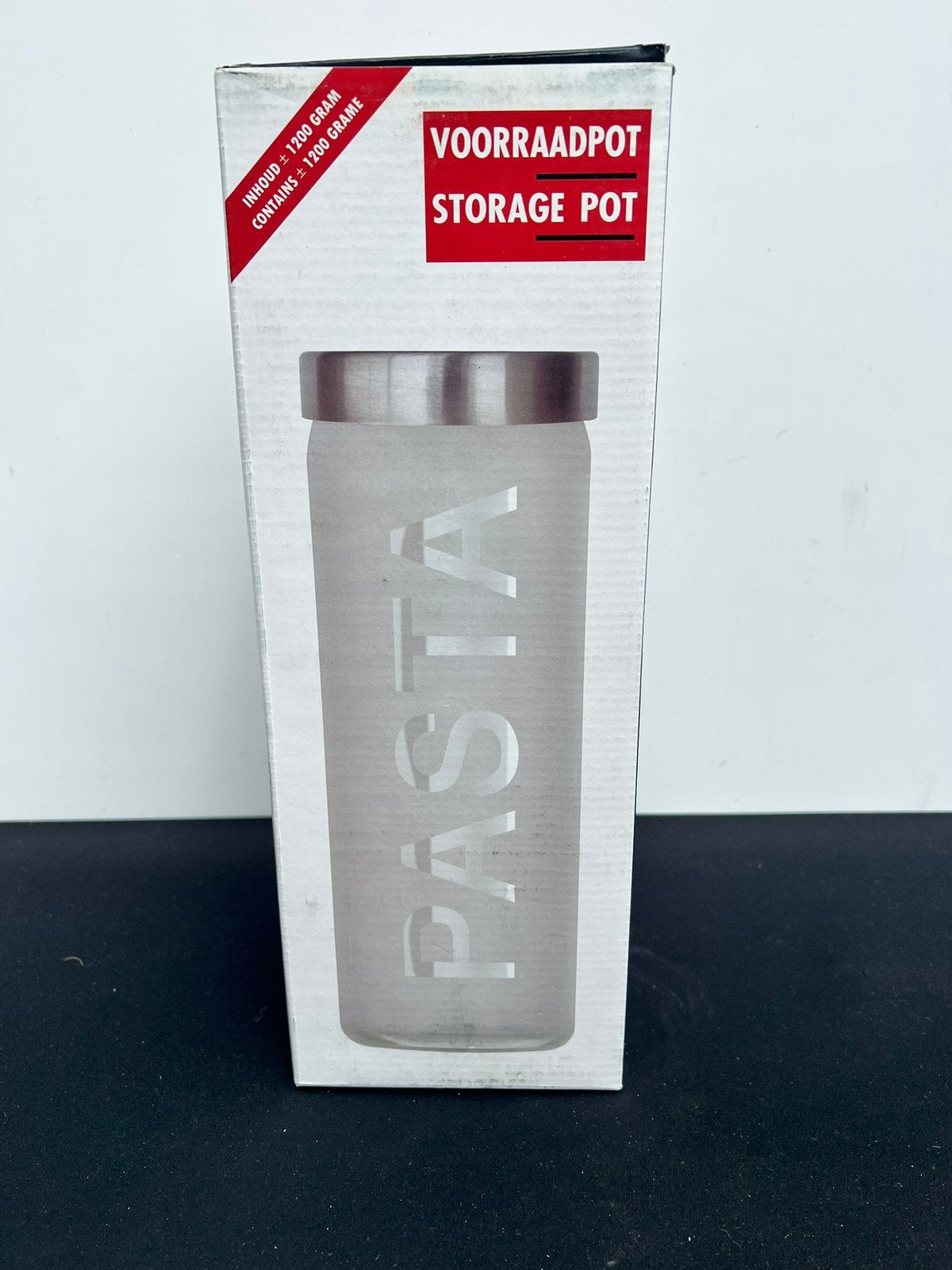 Te Koop Voorraadpot Pasta Glas Blokker In Doos, Ophalen of Verzenden, Zo goed als nieuw