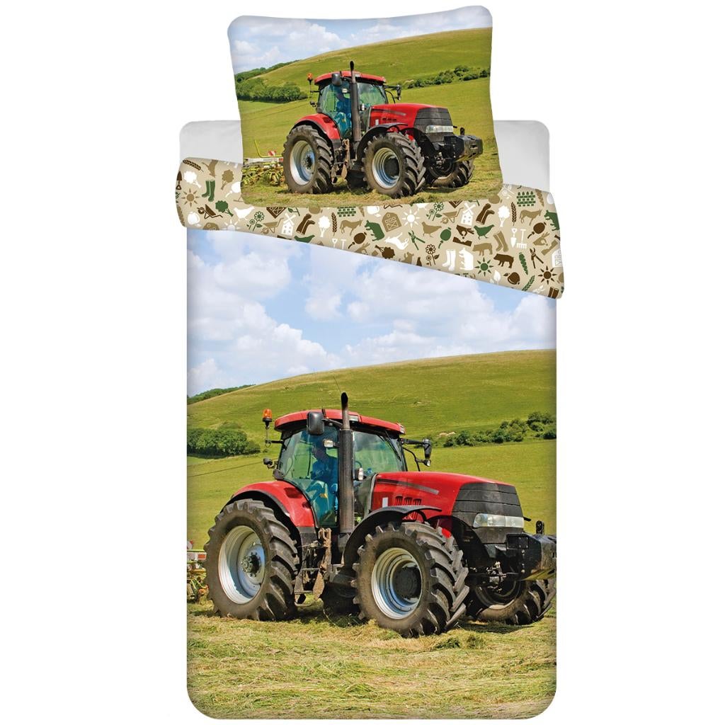 Dekbedovertrek, Tractor 1pers met sloop NIEUW, Overige kleuren, Verzenden, Dekbedovertrek, Nieuw
