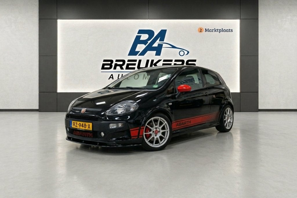 Fiat Punto 1.4 Multi-air Abarth 3DR 2011 Zwart, Auto's, Fiat, Voorwielaandrijving, 1160 kg, 4 cilinders, 4 stoelen