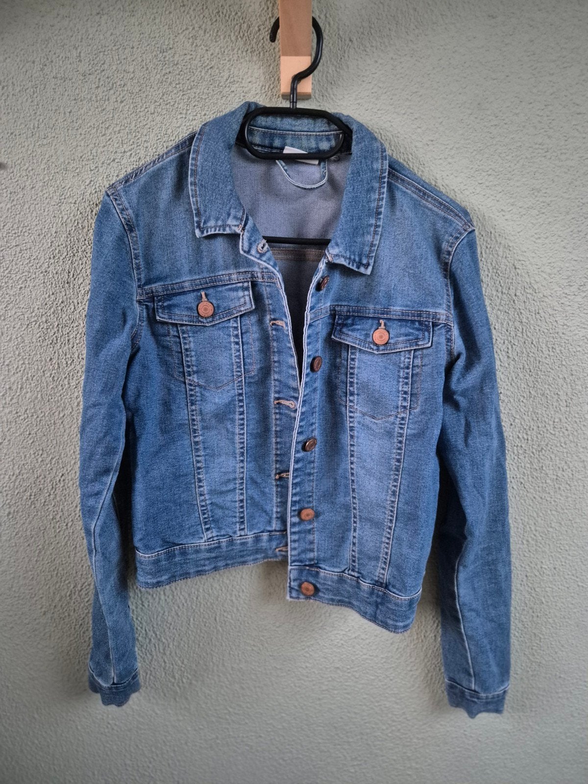 spijkerjasje, Noisy may, maat XS, Blauw, Ophalen of Verzenden, Zo goed als nieuw, Jasje