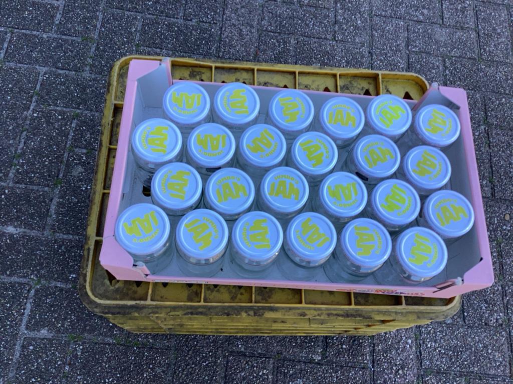 Jumbo honing/jampotjes - Ideaal voor bewaren of knutselen, Ophalen, Voorraadpot, Overige merken, Glas