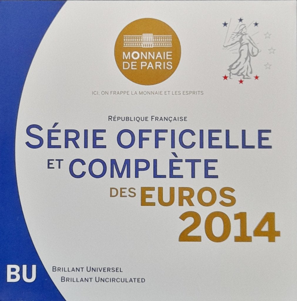 Frankrijk 2014 BU muntenset 1 cent t/m 2 euro, Postzegels en Munten, Munten | Europa | Euromunten, Ophalen of Verzenden, Frankrijk