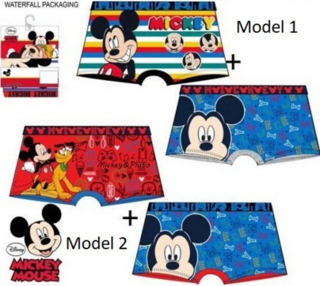 Mickey Mouse Boxershort (set van 2) - Maat 116/128, Nacht- of Onderkleding, Nieuw, Ophalen of Verzenden, Mickey Mouse