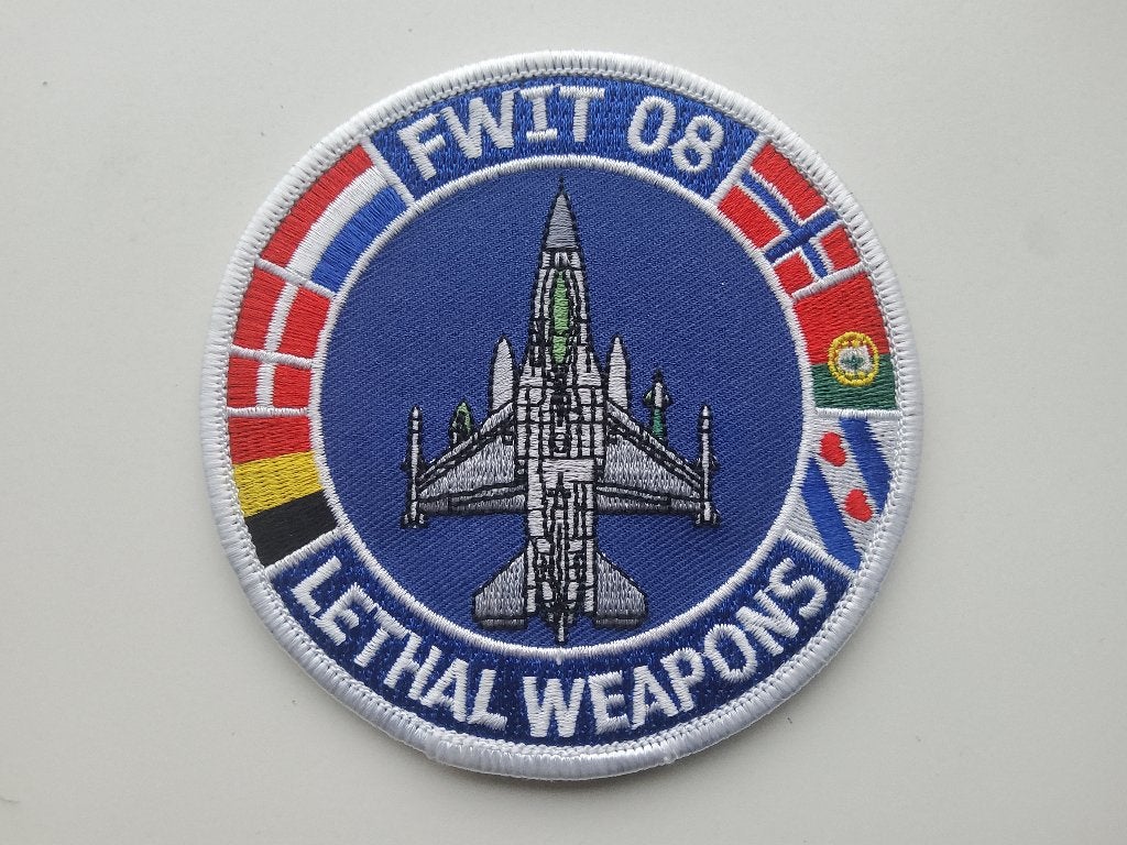 KLu RNLAF FWIT 2008 LEATHAL WEAPONS PATCH, Verzenden, Zo goed als nieuw, Patch, Badge of Embleem