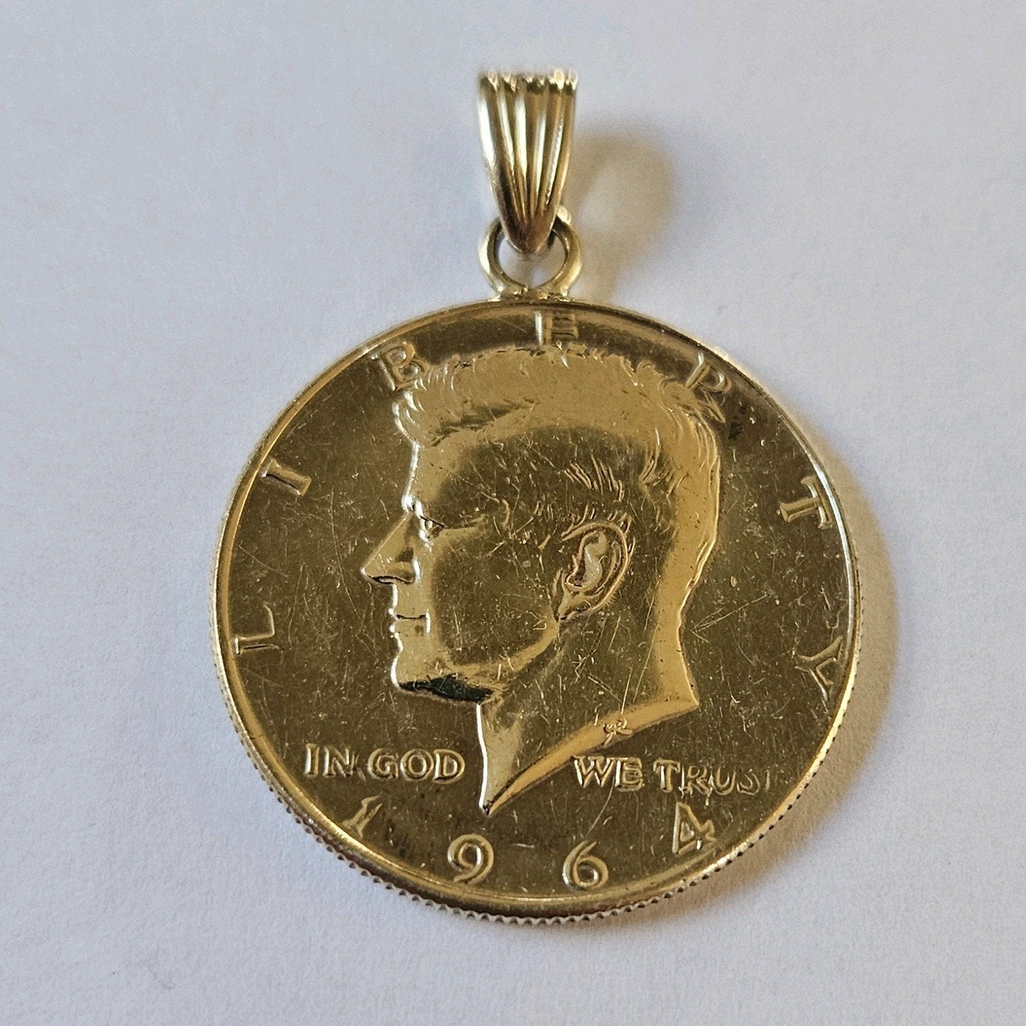 Prachtige zilveren Kennedy Half Dollar met hanger - 1964, Ophalen of Verzenden, Noord-Amerika, Losse munt, Zilver