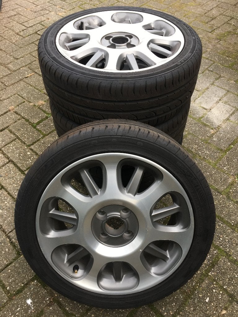 Fiat 500 Set 7-spaaks lichtmetalen 16” sportvelgen., Auto-onderdelen, Banden en Velgen, Ophalen, Gebruikt, Velg(en), 16 inch