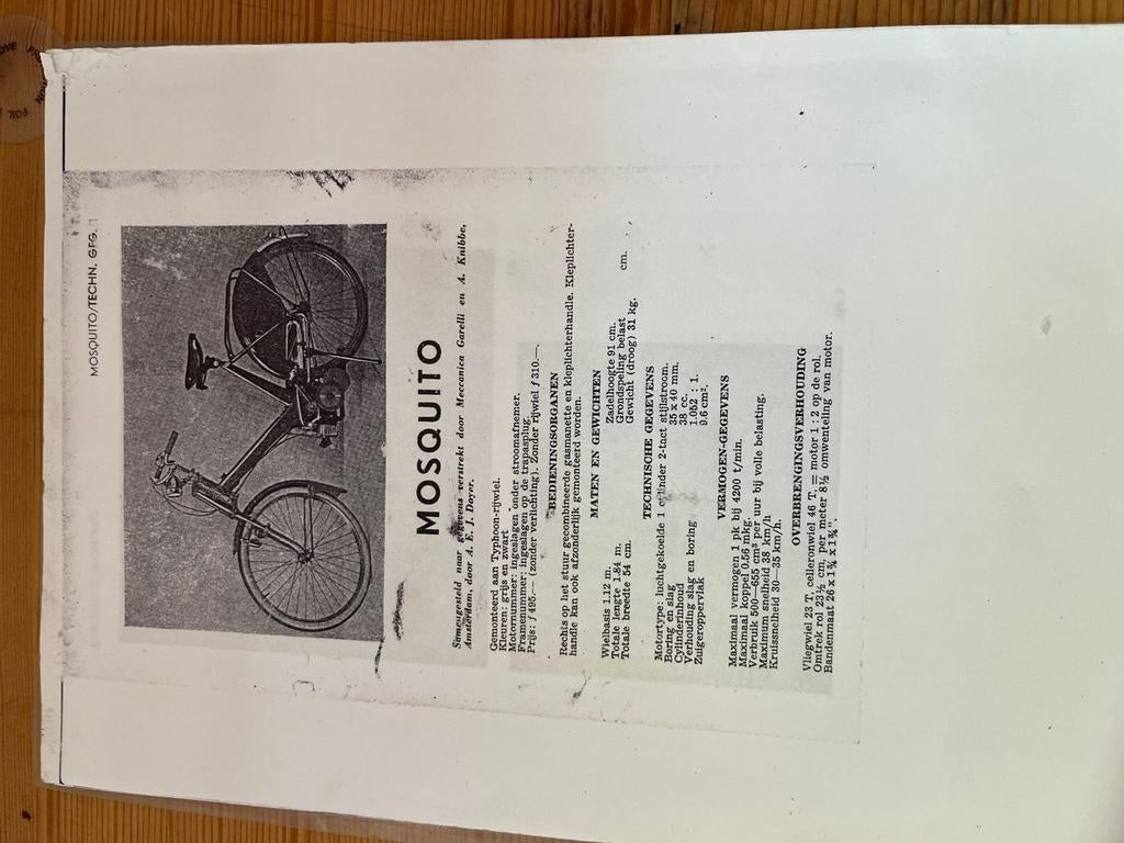 Instructieboekje Mosquito 38cc en 49cc, Ophalen of Verzenden, Overige merken