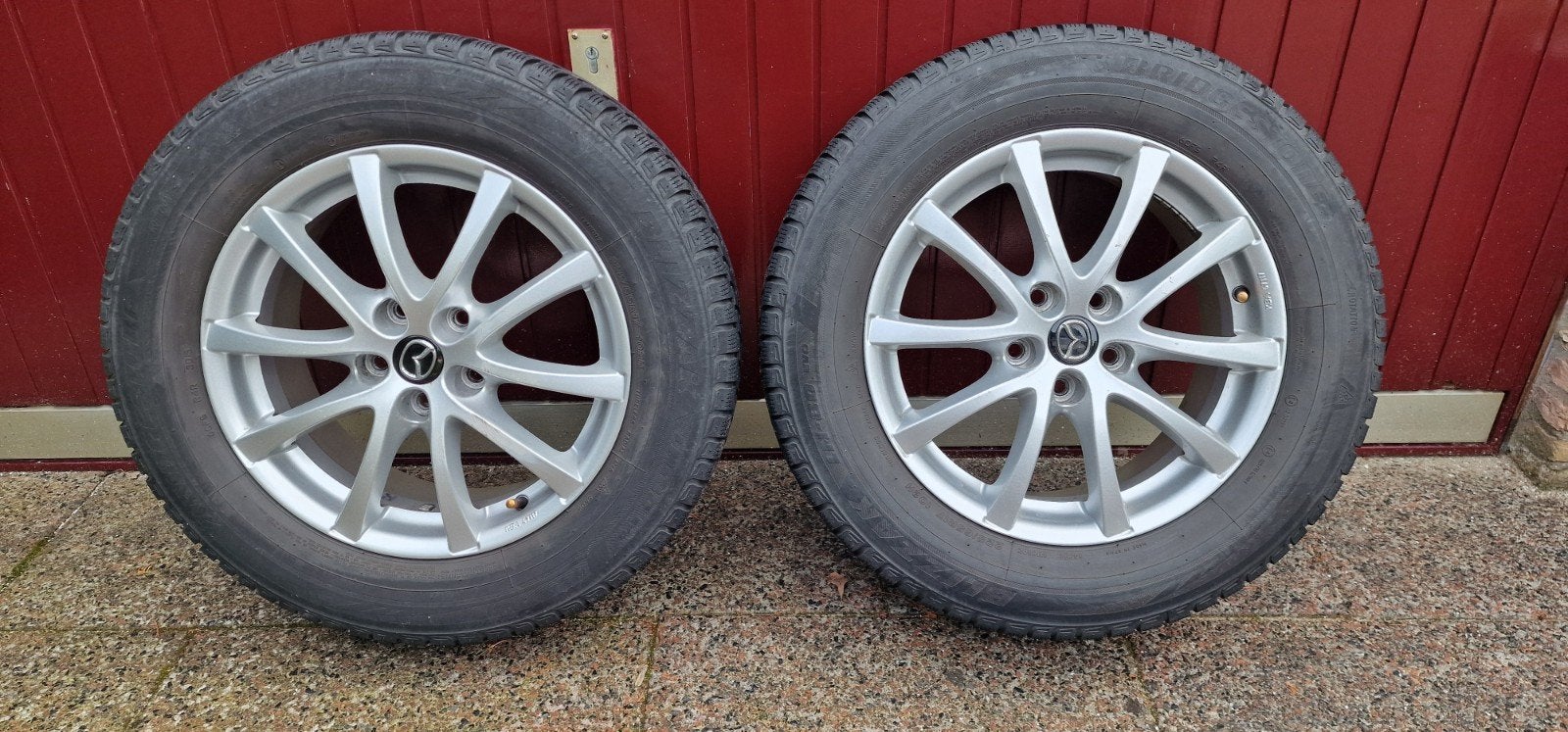 Mazda CX-5 Winterbanden op originele Mazda velgen 225/65 R17, Auto-onderdelen, Ophalen, Gebruikt, Banden en Velgen, 17 inch