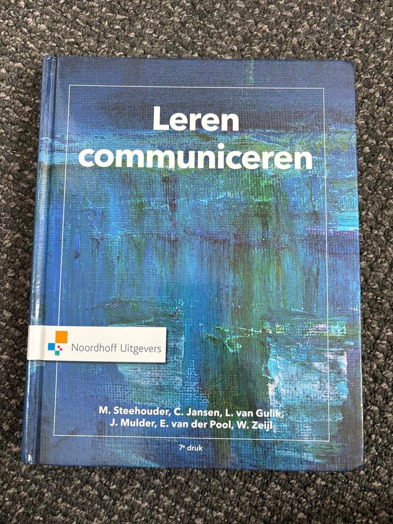 Leren communiceren - 7e druk (M. Steehouder e.a.), Boeken, Ophalen of Verzenden, Gamma, Gelezen, HBO
