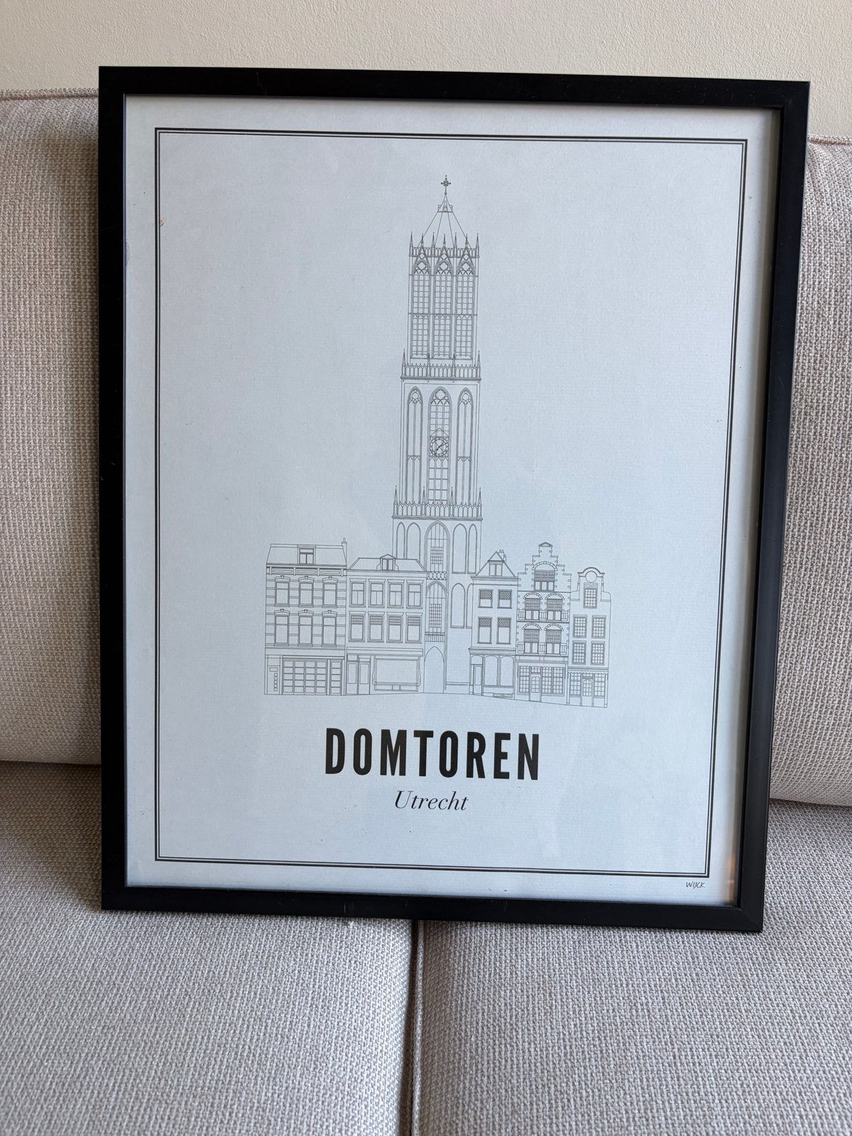 Domtoren Utrecht poster in lijst - merk: Wijck, Ophalen, Zo goed als nieuw, Overige onderwerpen