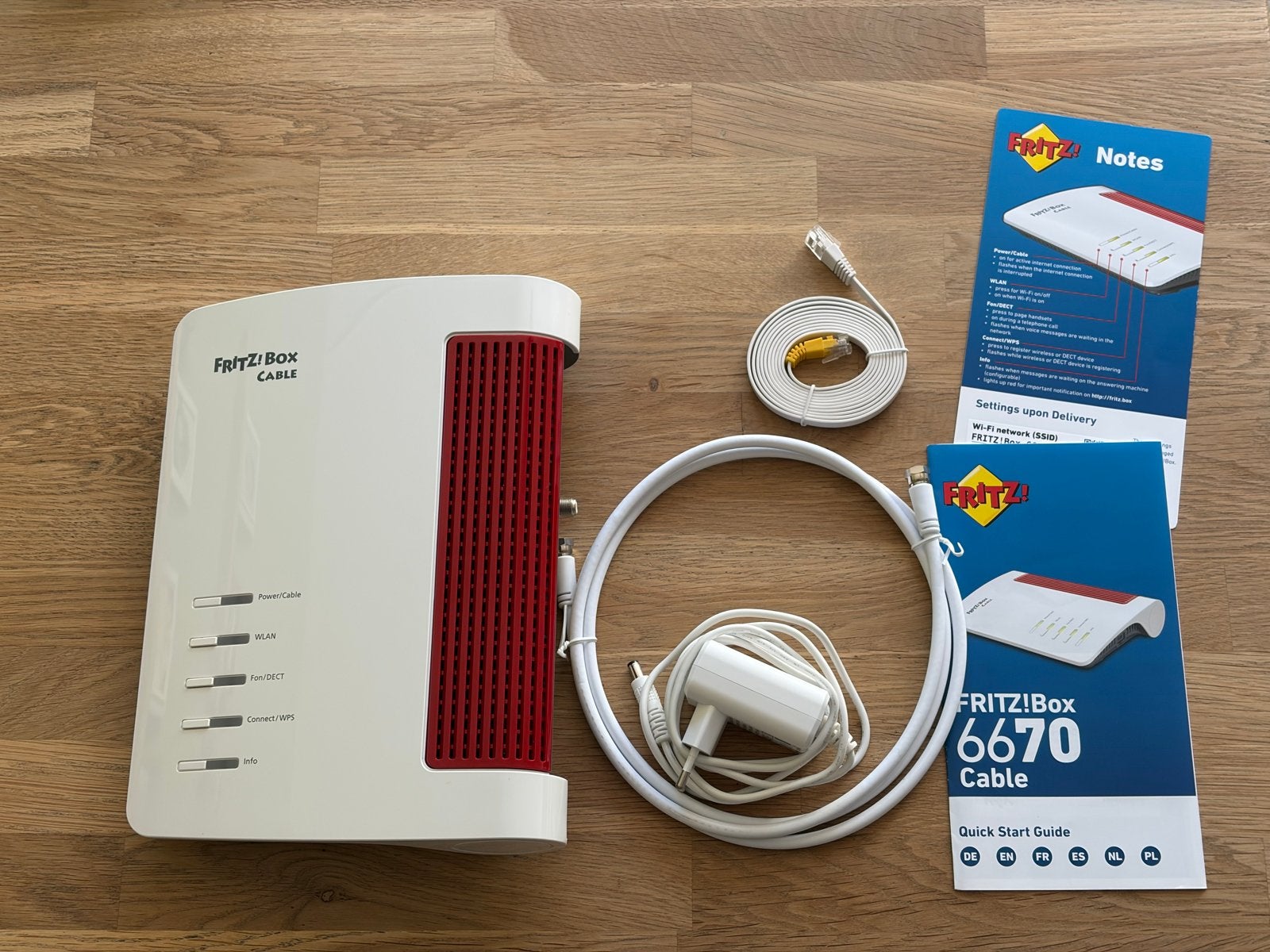 Fritz!Box 6670 Cable Modem Router - Wifi 7 & Mesh, Computers en Software, Ophalen of Verzenden, Zo goed als nieuw, Router met modem