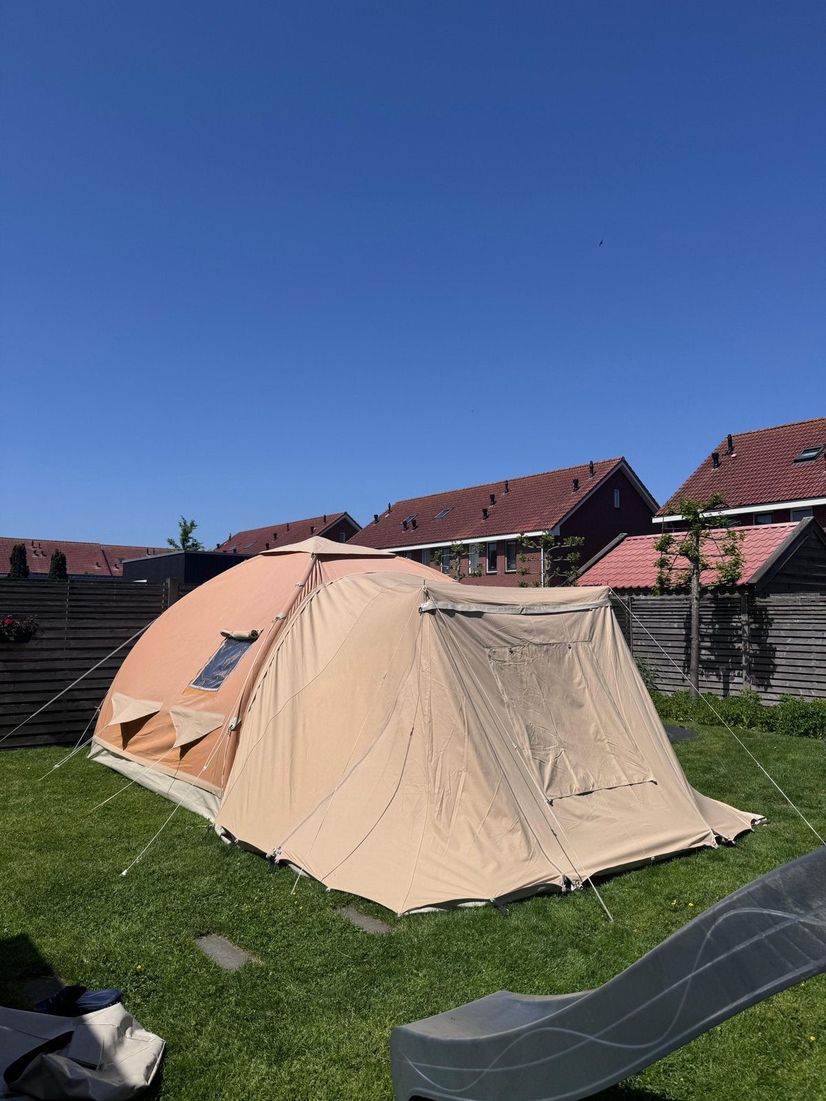 Karsten tent in zeer goede staat, Caravans en Kamperen, Ophalen, Gebruikt, Tot en met 4
