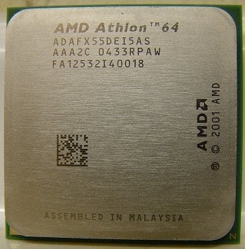 AMD Athlon 64 FX-55 Socket 939 Clawhammer Processor, Computers en Software, Processors, Ophalen of Verzenden, Gebruikt, Overige