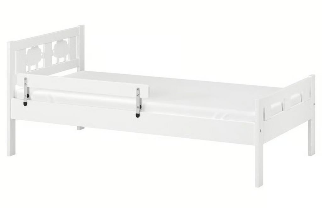 IKEA KRITTER Peuterbed wit 70x160 cm, Kinderen en Baby's, Kinderkamer | Bedden, Ophalen, 70 tot 85 cm, Zo goed als nieuw, Lattenbodem