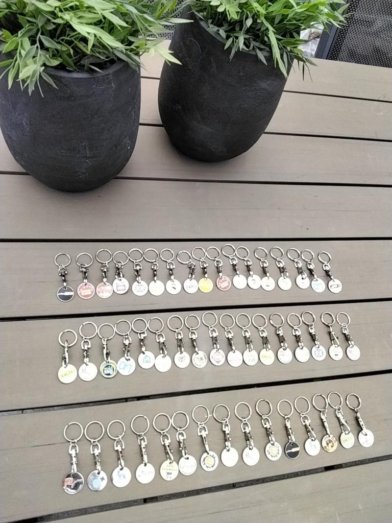 Winkelwagenmuntjes - Diverse merken, Verzamelen, Sleutelhangers, Gebruikt, Merk, Ophalen of Verzenden
