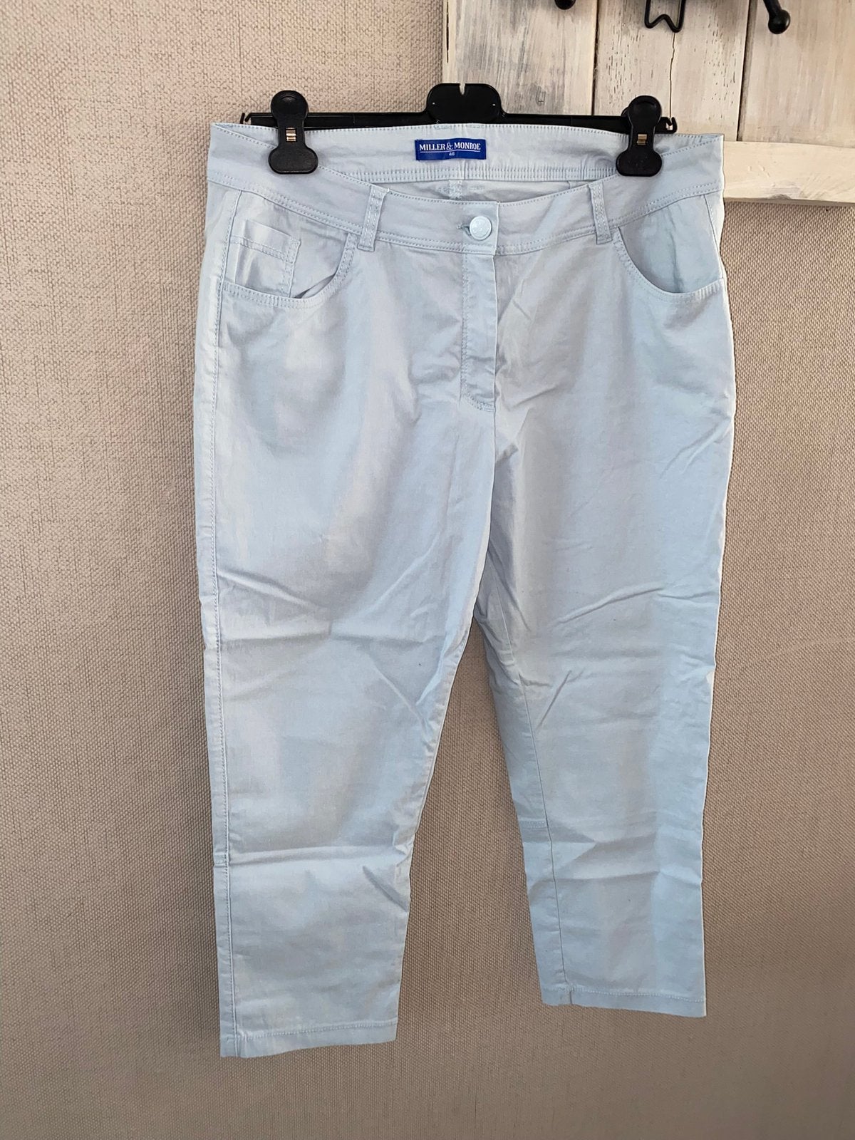 Miller & Monroe Corinna 3/4 stretch broek maat 46 lichtblauw, Kleding | Dames, Blauw, Maat 46/48 (XL) of groter, Ophalen of Verzenden