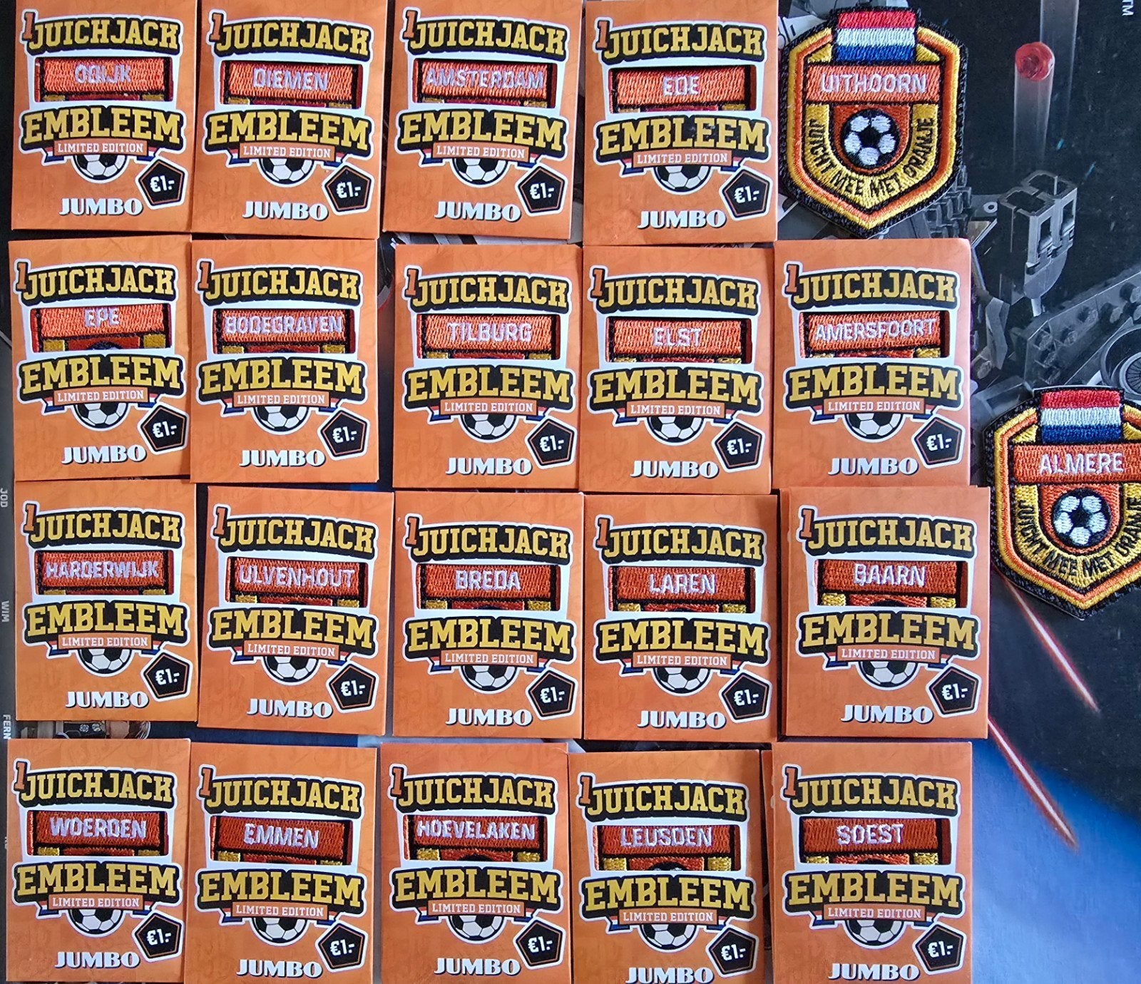 jumbo juich emblemen limited edition plaatsnamen, Ophalen of Verzenden