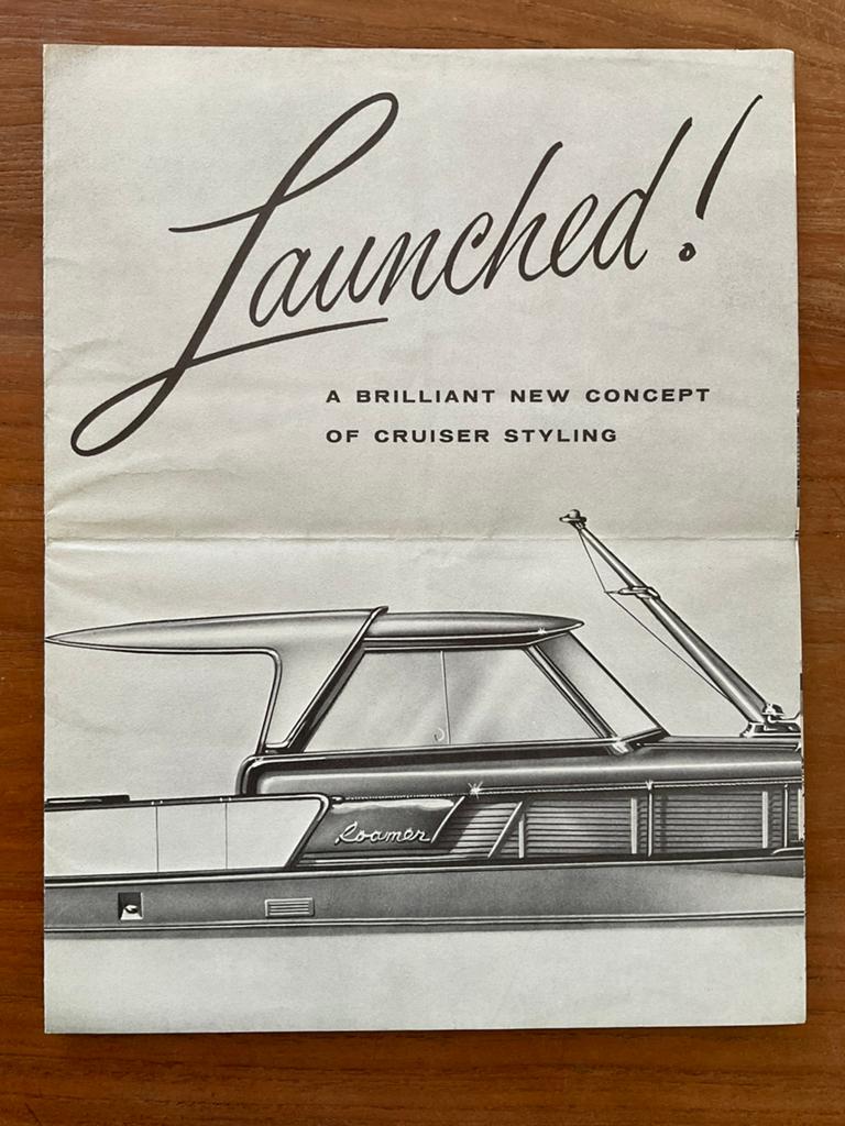 Cruiser folders jaren ‘57-‘60 Roamer (Chris-Craft), Ophalen of Verzenden, Gelezen, Folder