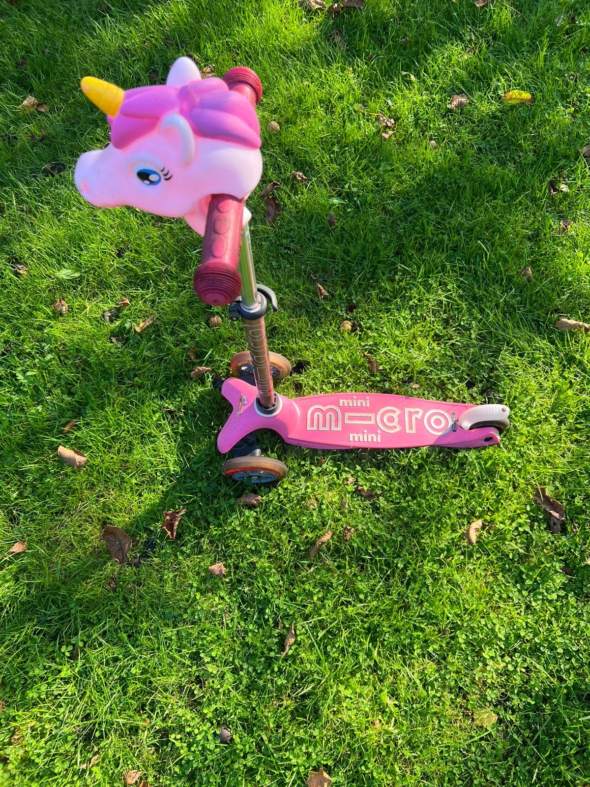 Micro step mini roze met unicorn, Fietsen en Brommers, Ophalen, Zo goed als nieuw, Gewone step