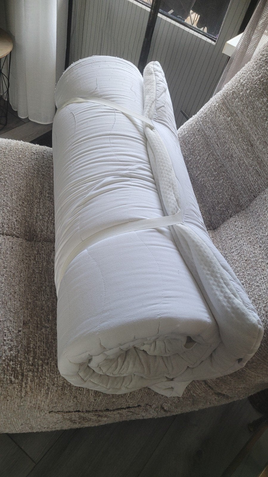 Matras topper 90x200 cm, Ophalen, 90 cm, Eenpersoons, Zo goed als nieuw