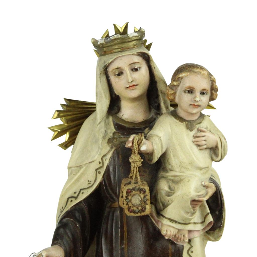 Antiek houten Maria beeld ca. 1900–1930, Antiek en Kunst, Antiek | Religie, Ophalen of Verzenden