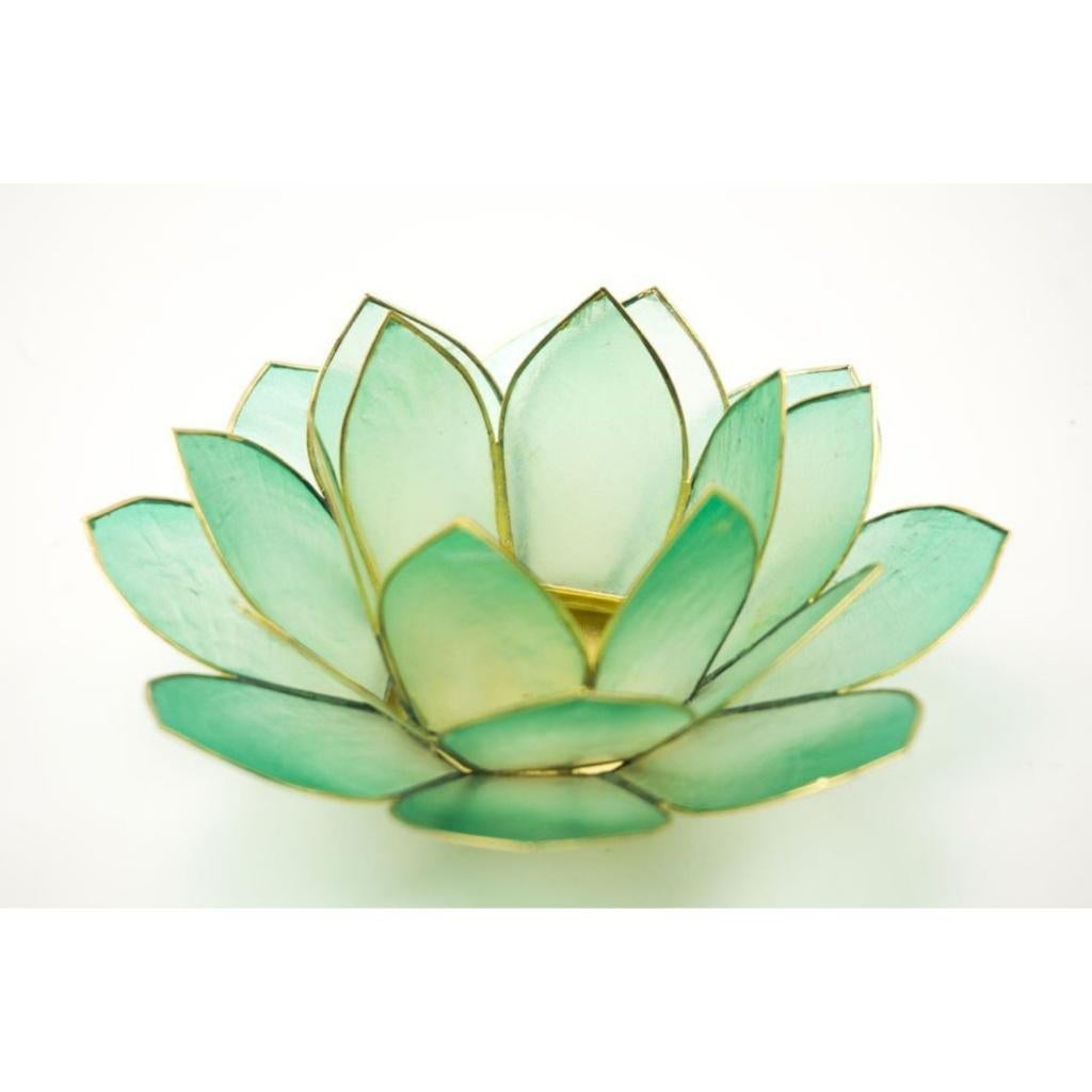 groene lotus kandelaar van Capiz schelp 15 cm van Kinta, Overige materialen, -, -, Nieuw