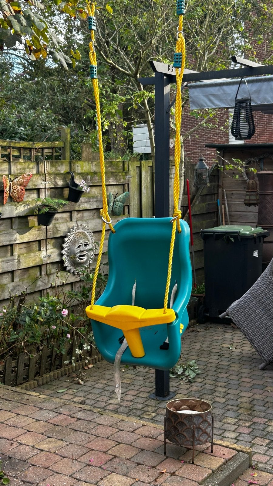 Baby/peuter schommelzitje - Groen/Geel, Ophalen, Gebruikt, Schommel
