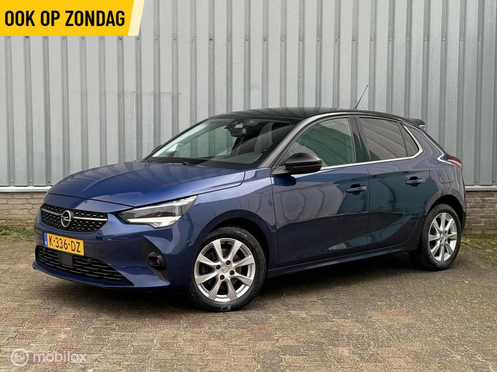 Opel Corsa 1.2 Elegance | Carplay | Camera | ECC | LED, Auto's, Opel, 101 pk, Blauw, Leder en Stof, 49 €/maand