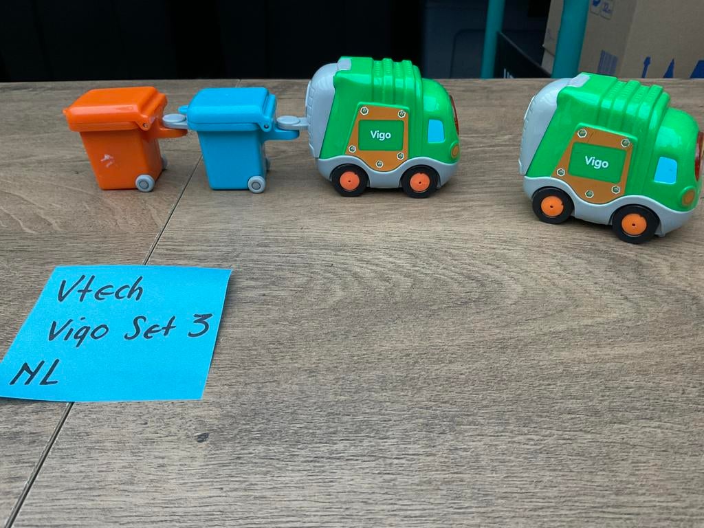 2 zgan Vtech toet toet Viggo vuilniswagen NL, werken, Kinderen en Baby's, Speelgoed | Vtech, Ophalen, Zo goed als nieuw