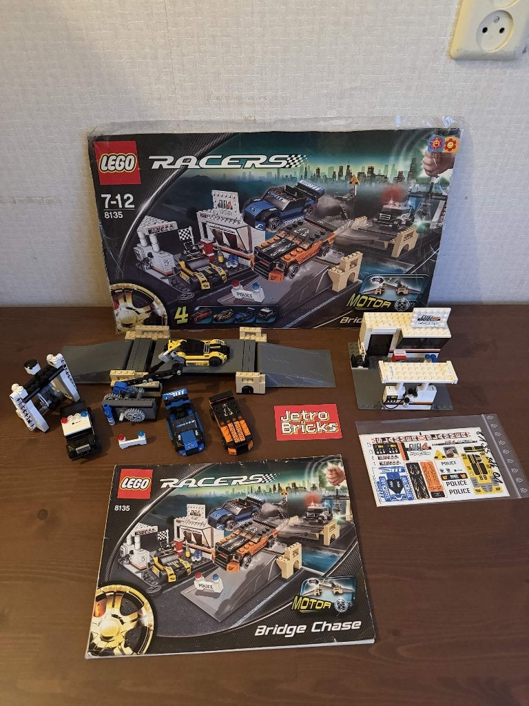 LEGO Racers Bridge chase 8135, Gebruikt, Compleet, Lego, Ophalen of Verzenden