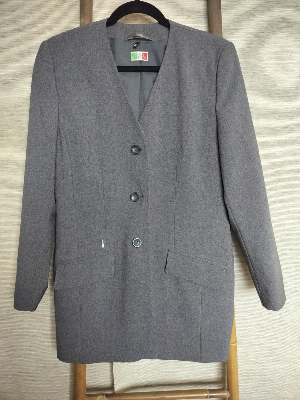 Vintage colbert. Maat 38, Ophalen of Verzenden, Zo goed als nieuw, Maat 38/40 (M), Grijs