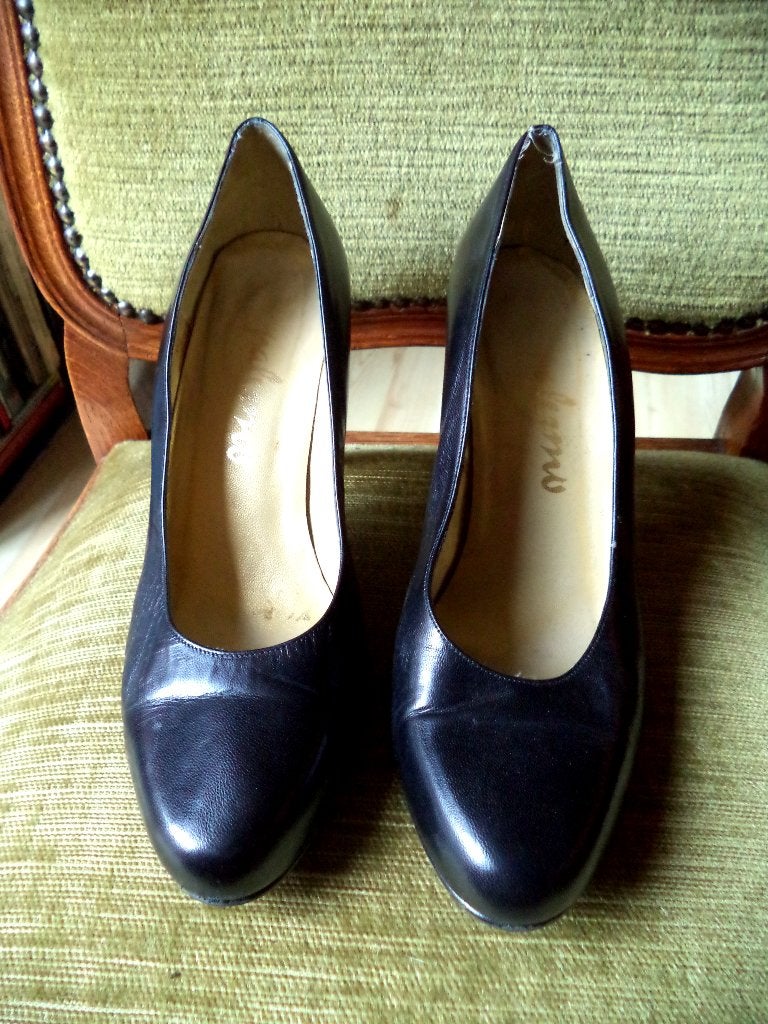 Palermo leren pumps maat 37,5, Palermo, Pumps, Zwart, Ophalen of Verzenden