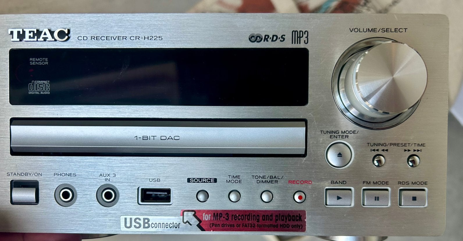 TEAC CD RECEiVER CR-H225 met USB, Audio, Tv en Foto, Ophalen, Zo goed als nieuw, Minder dan 60 watt, Overige merken
