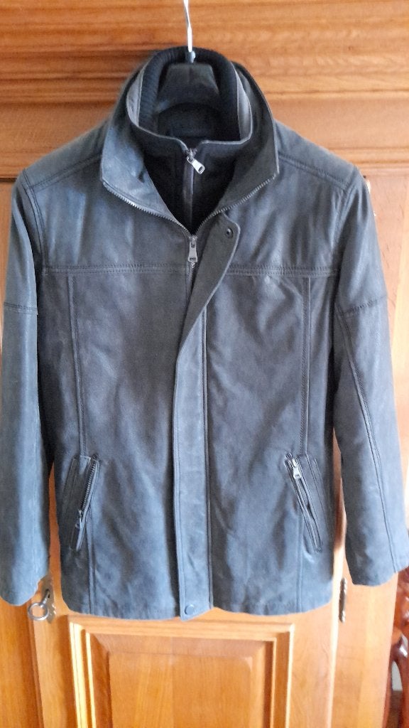 Jas suede winter/zomer jas., Kleding | Heren, Ophalen, Nieuw, Maat 52/54 (L), Grijs