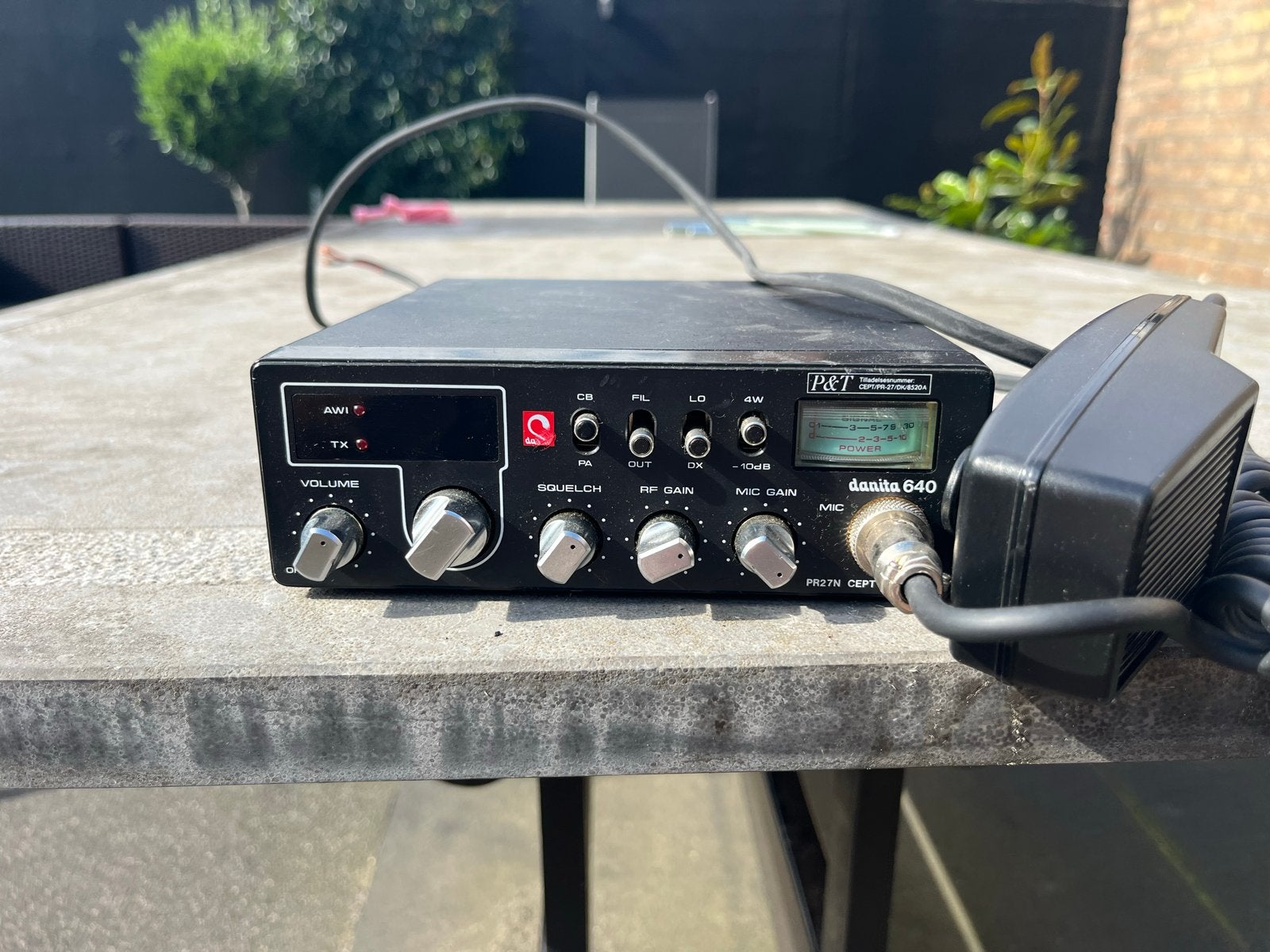 Danita 640 CB Radio met microfoon, Telecommunicatie, Ophalen, Gebruikt, 5 tot 15 km, Portofoon of Walkie-talkie