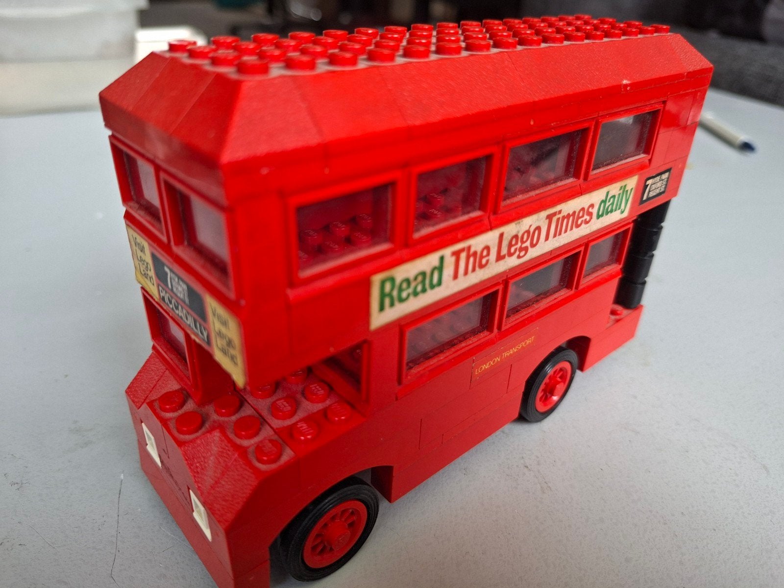Vintage LEGO 384 London Dubbeldekker Bus - Rode Klassieker, Gebruikt, Lego, Ophalen of Verzenden, Complete set