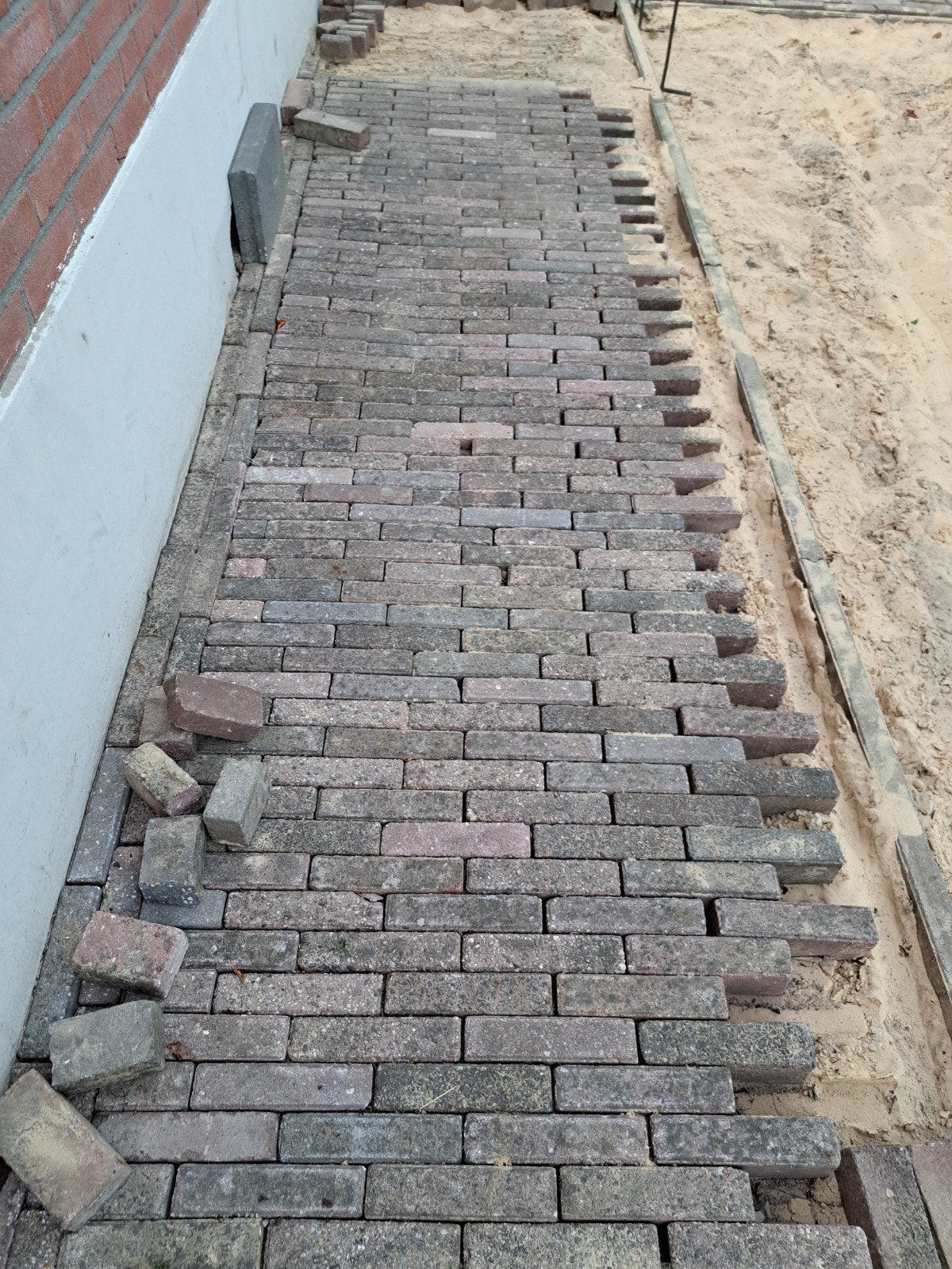 Betonwaaltjes ca 8m2, Ophalen, Gebruikt, Bakstenen