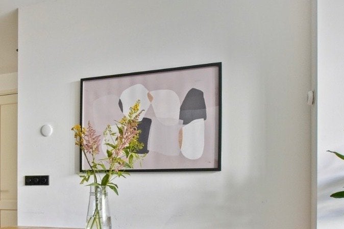 Grote poster 70x100, Pela "Partitions I", zwarte lijst, Ophalen, 50 – 75, 75 tot 100 cm, Print