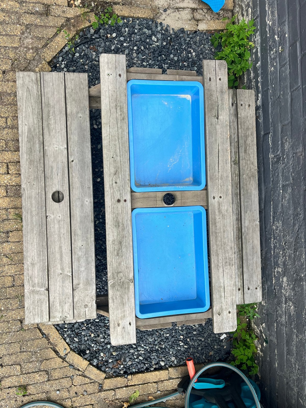 Houten picknicktafel voor kinderen - Opknapper, Gebruikt, Rechthoekig, Hout, Ophalen