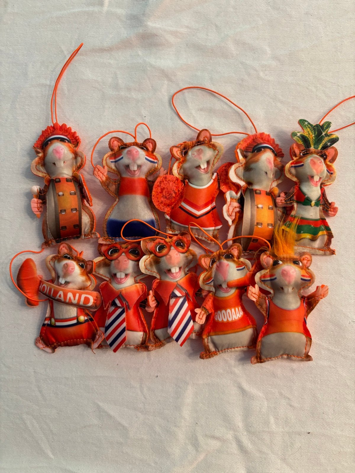 10 AH Hamsters in Oranje Kleding - Holland Souvenirs!, Ophalen of Verzenden, Zo goed als nieuw